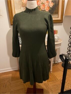 Hill House Home Mariana Olive Ribbed Sweater Dress Size M